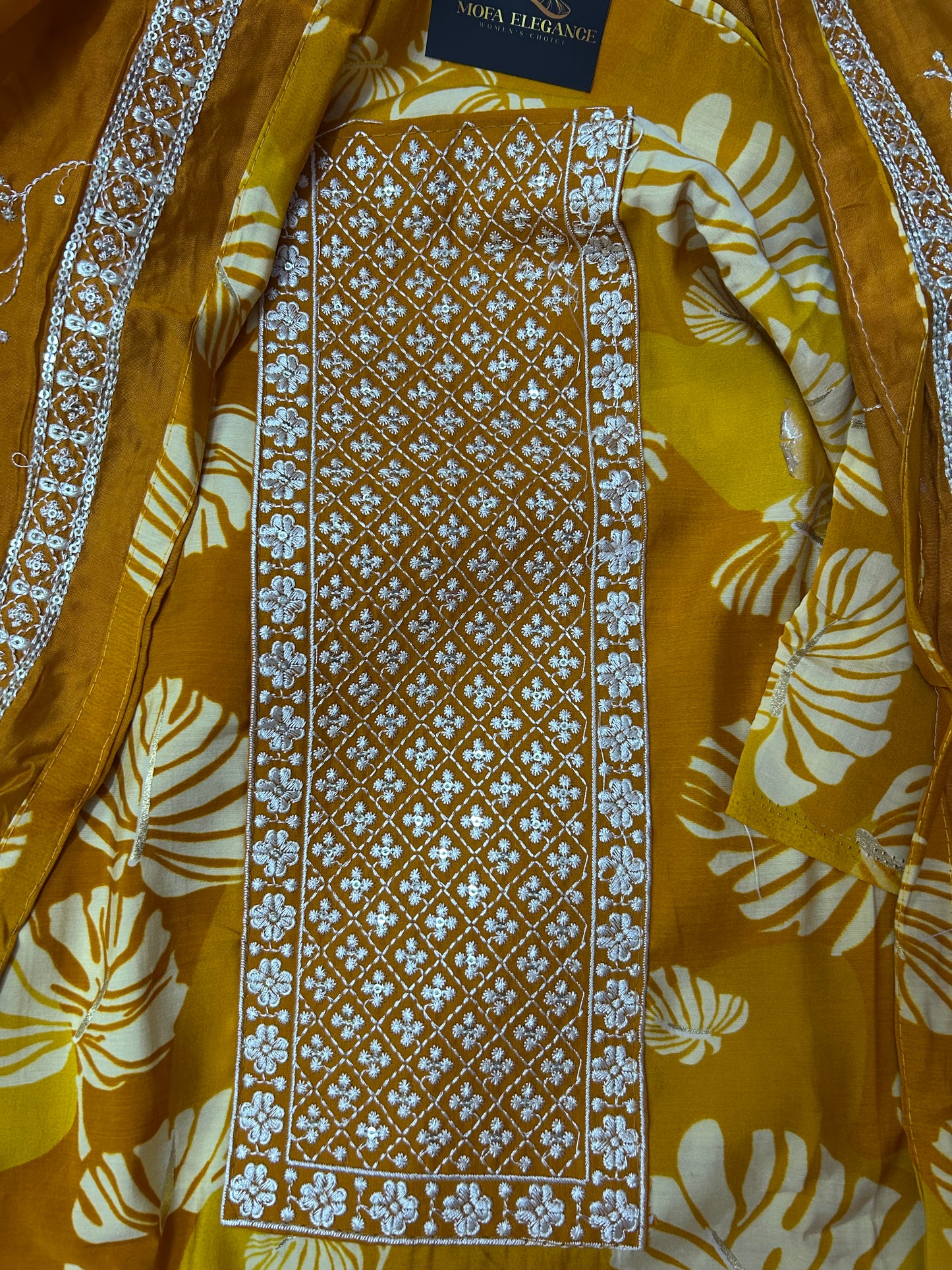 YELLOW JAM COTTON SUIT WITH FLORAL